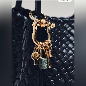 Metal Lock Cluster Bag Charm